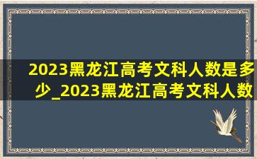 2023黑龙江高考文科人数是多少_2023黑龙江高考文科人数