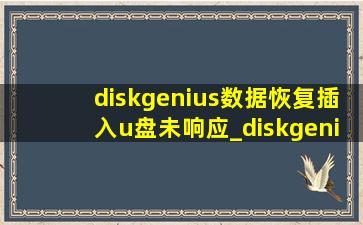 diskgenius数据恢复插入u盘未响应_diskgenius数据恢复总是无响应