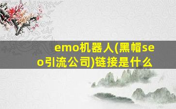 emo机器人(黑帽seo引流公司)链接是什么