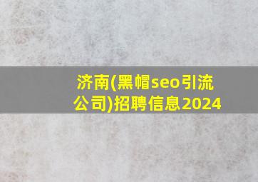 济南(黑帽seo引流公司)招聘信息2024