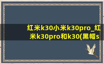 红米k30小米k30pro_红米k30pro和k30(黑帽seo引流公司)版