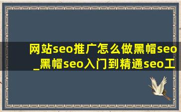 网站seo推广怎么做黑帽seo_黑帽seo入门到精通seo工资
