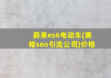 蔚来es6电动车(黑帽seo引流公司)价格